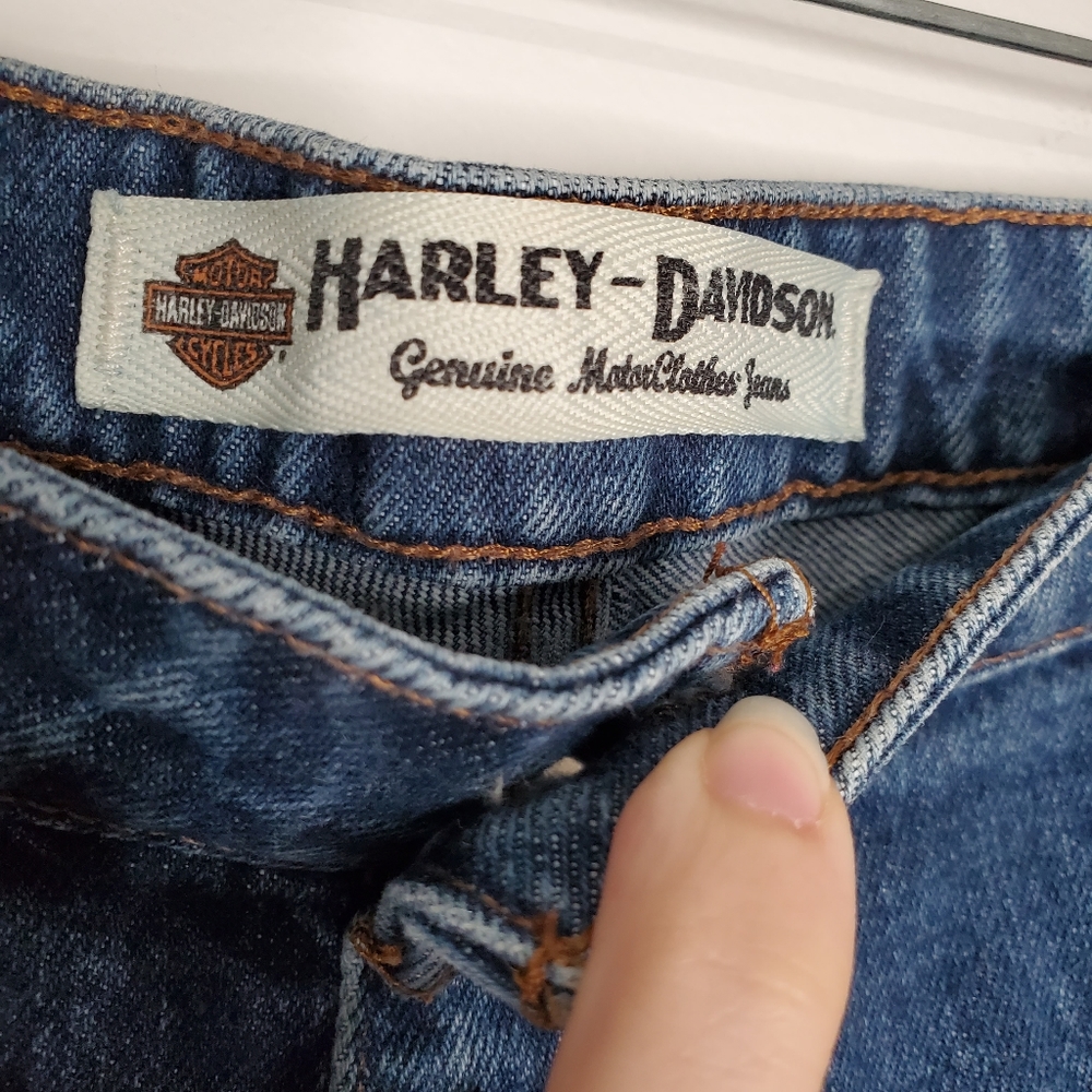 19) HARLEY-DAVIDSON Straight Leg Jeans Sz. 16 - Picture 2 of 10